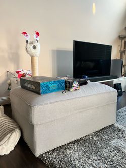 KIVIK Light Grey Ottoman