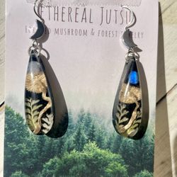 Mushroom Earrings With Moonstones 