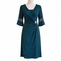 R&M Richard’s emerald green wrap dress