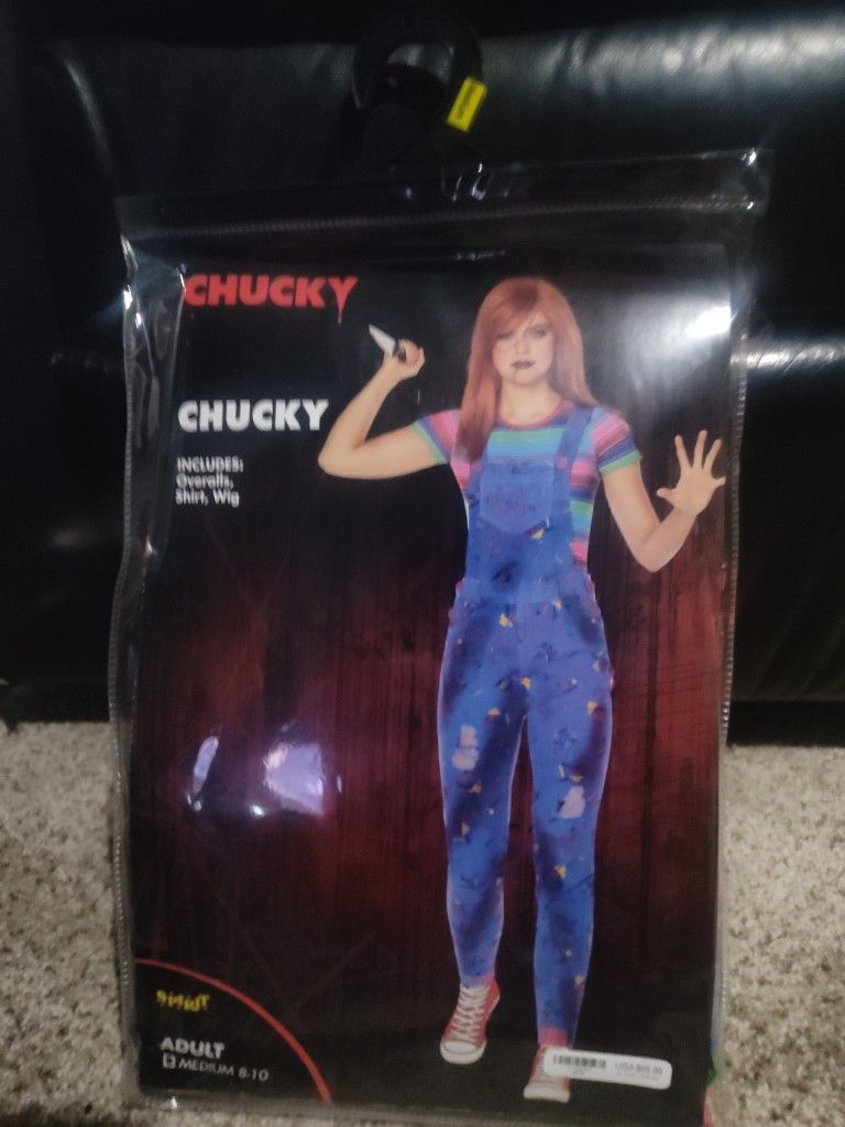 Halloween Costume -Chucky Adult Small /Medium