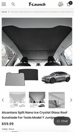 T-Launch Tesla Model Y Juniper 2025 + Glass Roof Sunshade
