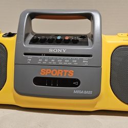 Sony Sports CFS-904 Mega Bass Portable Radio Cassette Recorder 