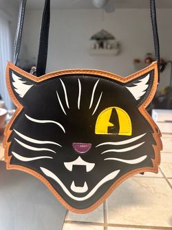 Black Cat Face Novelty Crossbody Bag
