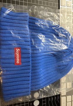 Supreme SS18 Overdyed Ribbed Beanie Blue