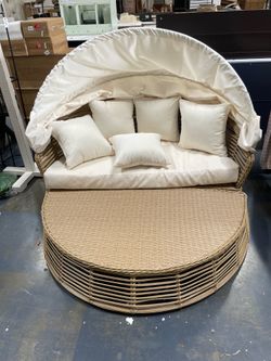 Assembled Outdoor Patio Daybed with Tent Sold AS IS