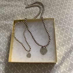 Tiffany “Please Return To “ Necklace And Bracelet Set
