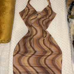 Brown Mini Dress 