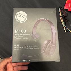 M100 Noise Cancellation, Wireless Headset, How