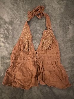 Brown Halter Top