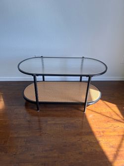Boho oval coffee table