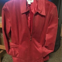Women’s Red Leather Jacket