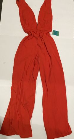 NEW!! Jumpsuit Red Orange Size: M