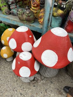 Garde Decor $75.00 Each Set OfConcrete Mushroom 🍄 