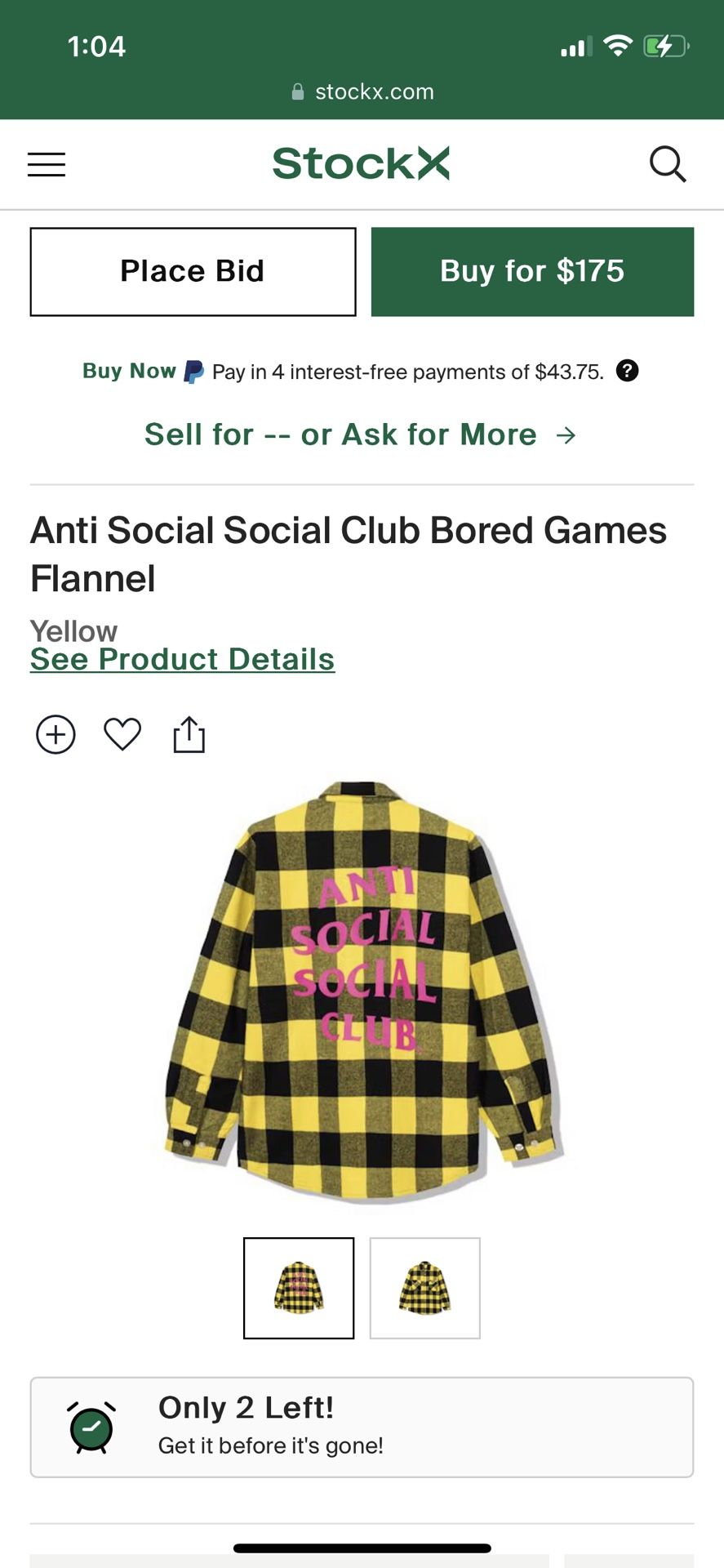 Antisocial Social Social Club , Flannel  Shirt