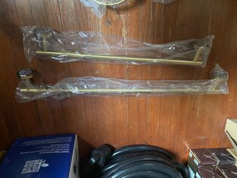 5 pieces bathroom hardware set gold color brand new