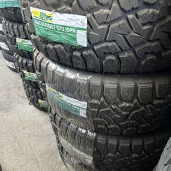 35x12.50r22lt Tbb  New Tires Set Of 4 Installed And Balanced Set De 4 Llantas Nuevas Instaladas Y Balanceadas