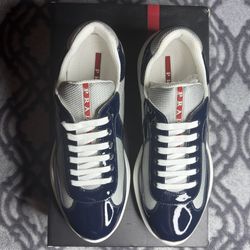 Prada America’s Cup Sneakers Navy Blue & White