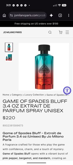 Game of spades cologne
