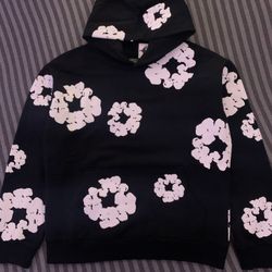 Black Denim Tear Hoodie The Cotton Wreath