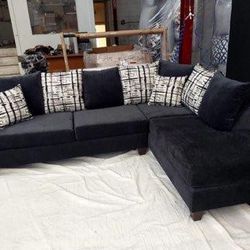 New Black Sectional Sofa Including Free Delivery