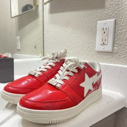 Classic Red Bape Shoes Sz 10