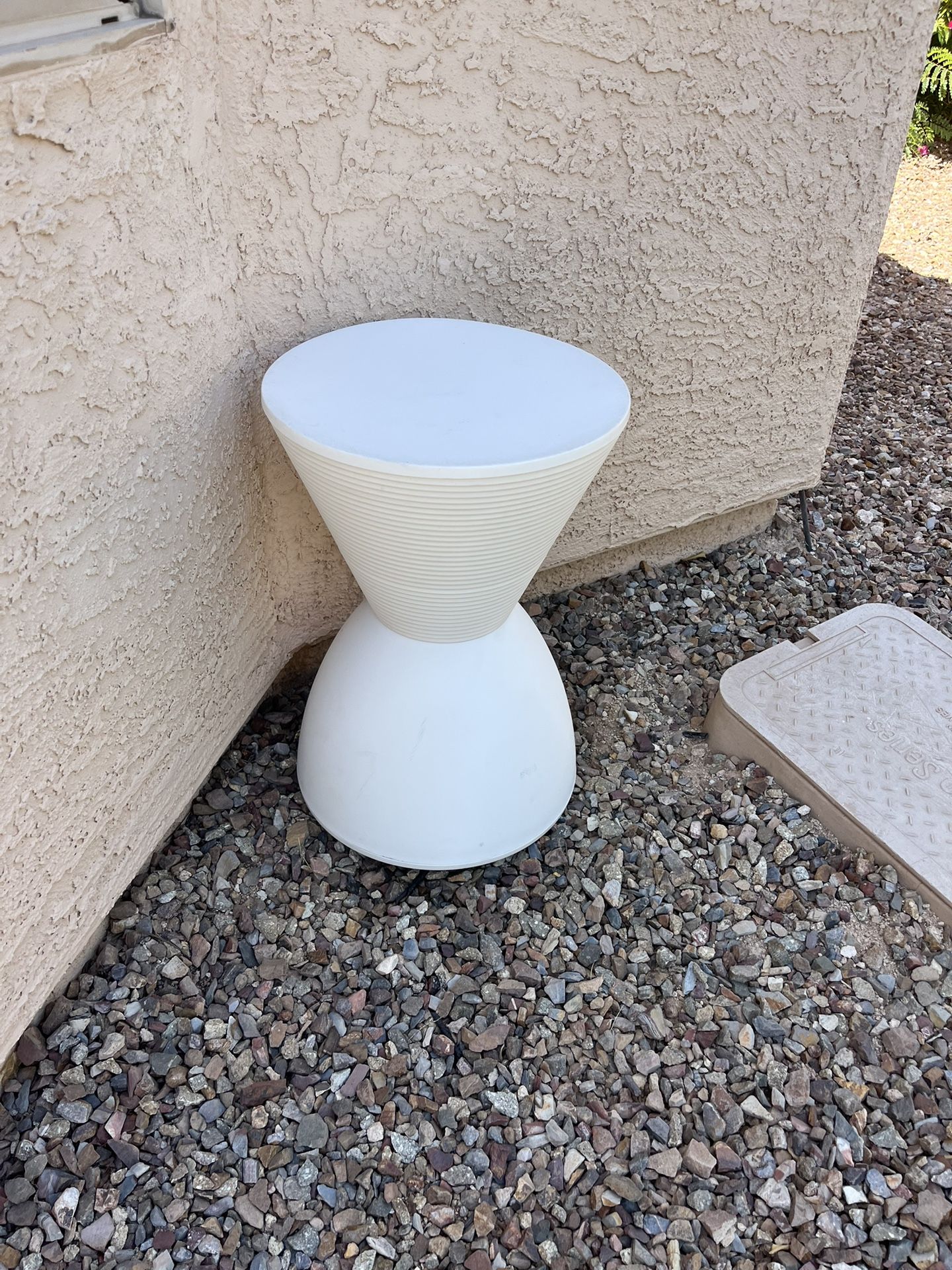 Kartell Prince Aha Stool plant stand hour glass