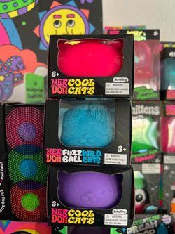Nee Doh Cool Cats & Fuzz Wild Ball Cats 3-Pack