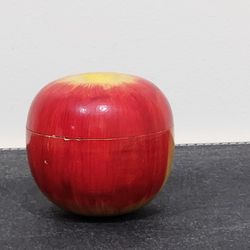 Vintage Toy-Miniature Wooden Tea Set In Apple