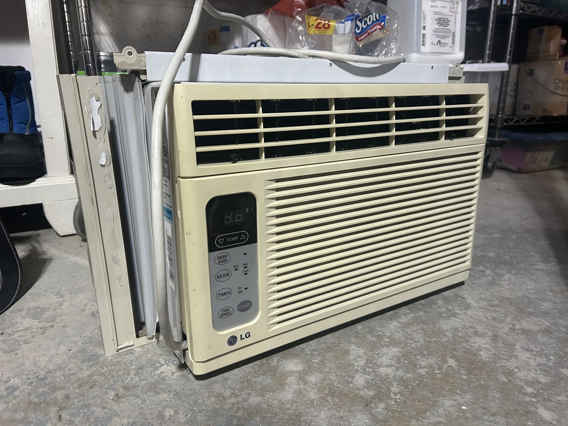 LG 8,000 BTU Air Conditioner back part is 18” wide x 12.5” tall 