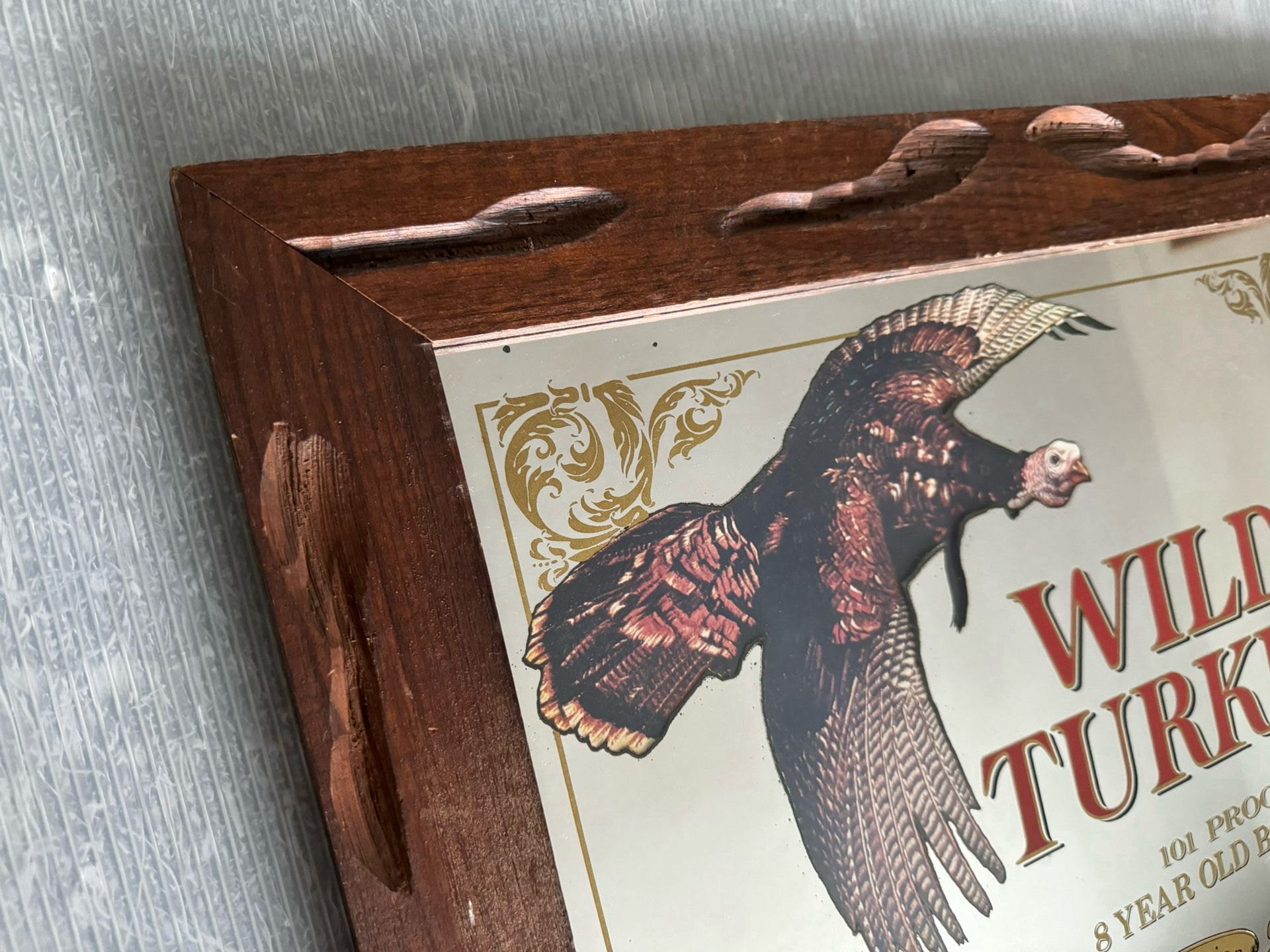 vintage WILD TURKEY BAR MIRROR 101 Proof Bourbon Beyond