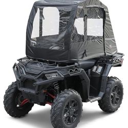 KEMIMOTO ATV Cab Enclosure, Universal Warm ATV Canopy Cover, Winter Full Vision Heavy Duty ATV Cabin Cover Compatible With Polaris Sportsman Fourtrax 