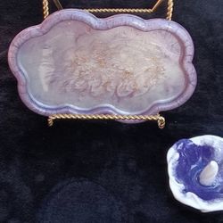 Lavender jewelry tray with ring holder