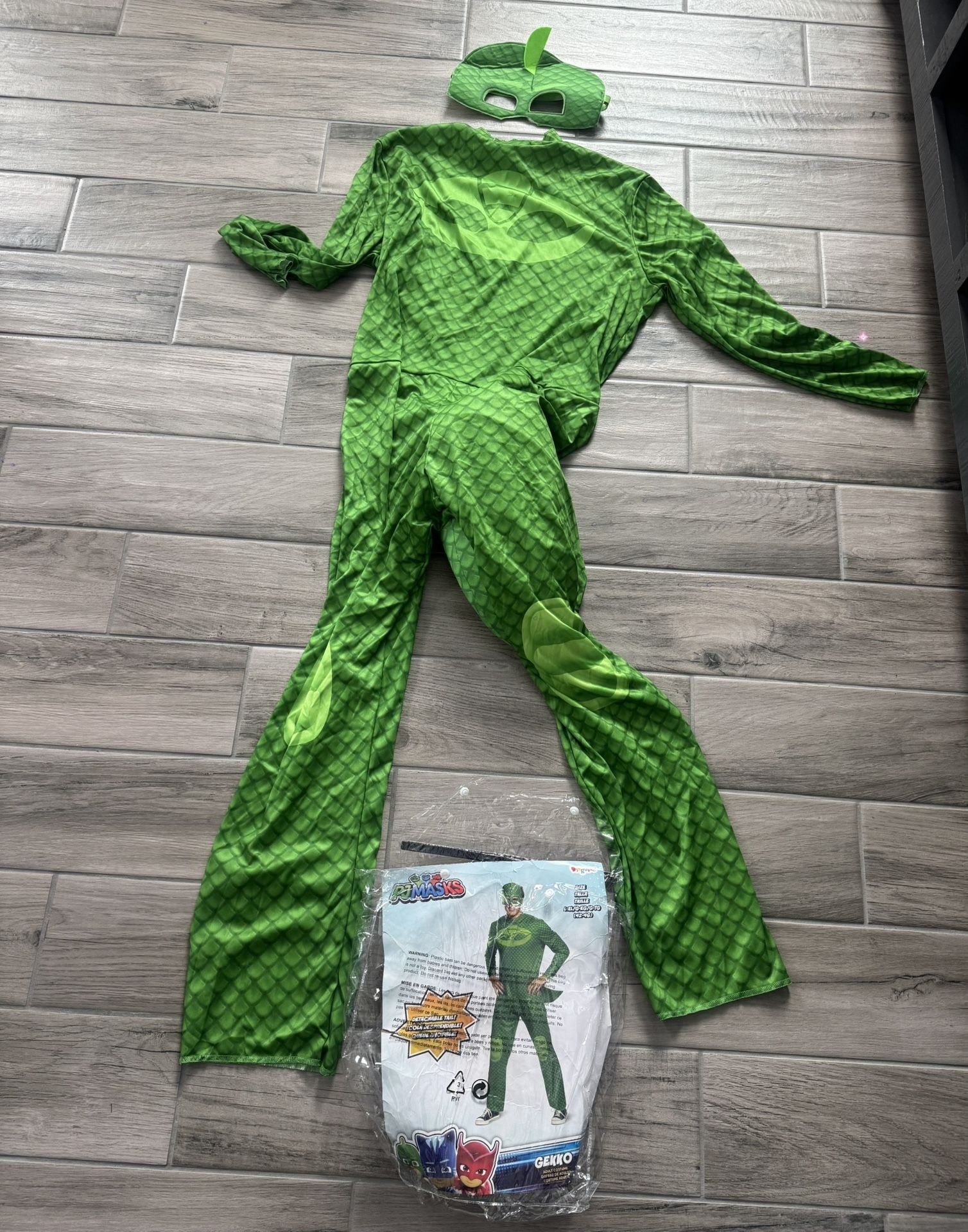  Mens PJ Masks Gekko Costume - Large/X Large