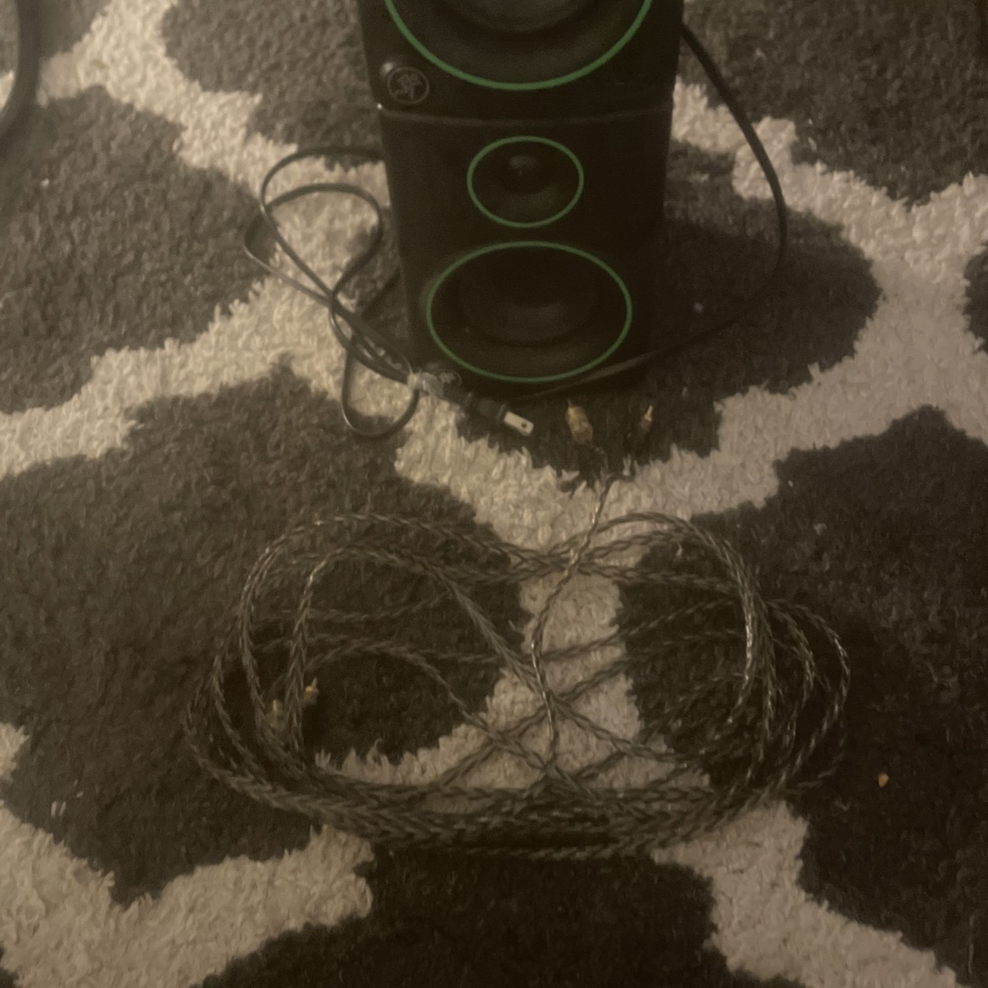 Speakers And Cables To Connect Them