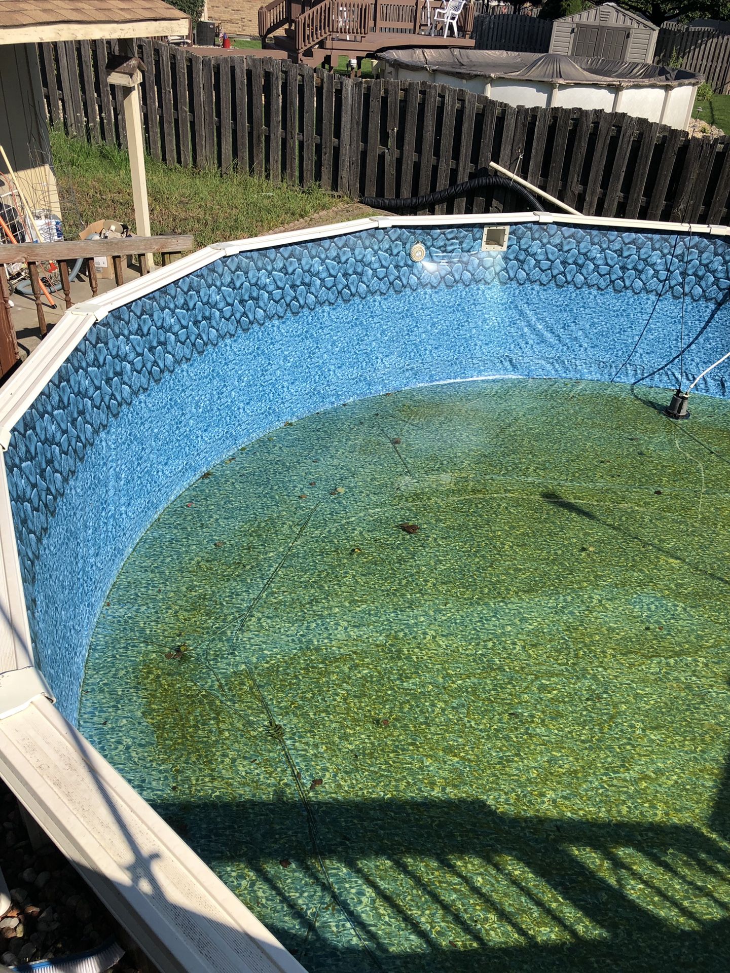 21 foot swimming pool 5 feet deep give an offer telephone it loose