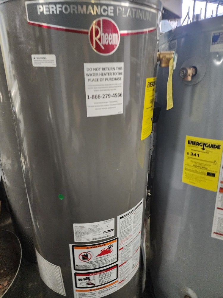New Water Heater Rheem Performance Platinum Gas 40-gallon Free Installation 