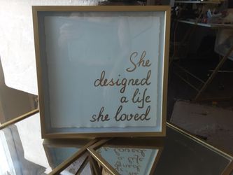 "She designed a life she loved." Wall art