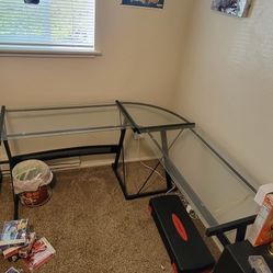 Corner Glass Table 