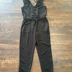 LOFT Sleeveless Jumpsuit Romper Black Size XSP