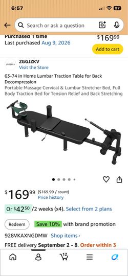 Home Lumbar Traction Table for Back Decompression