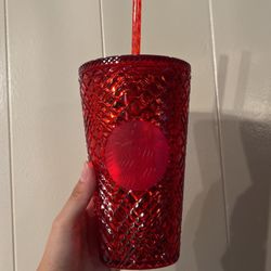 Starbucks Grande Red Jeweled Tumbler