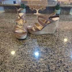 Brown Wedge Heels Size 9 