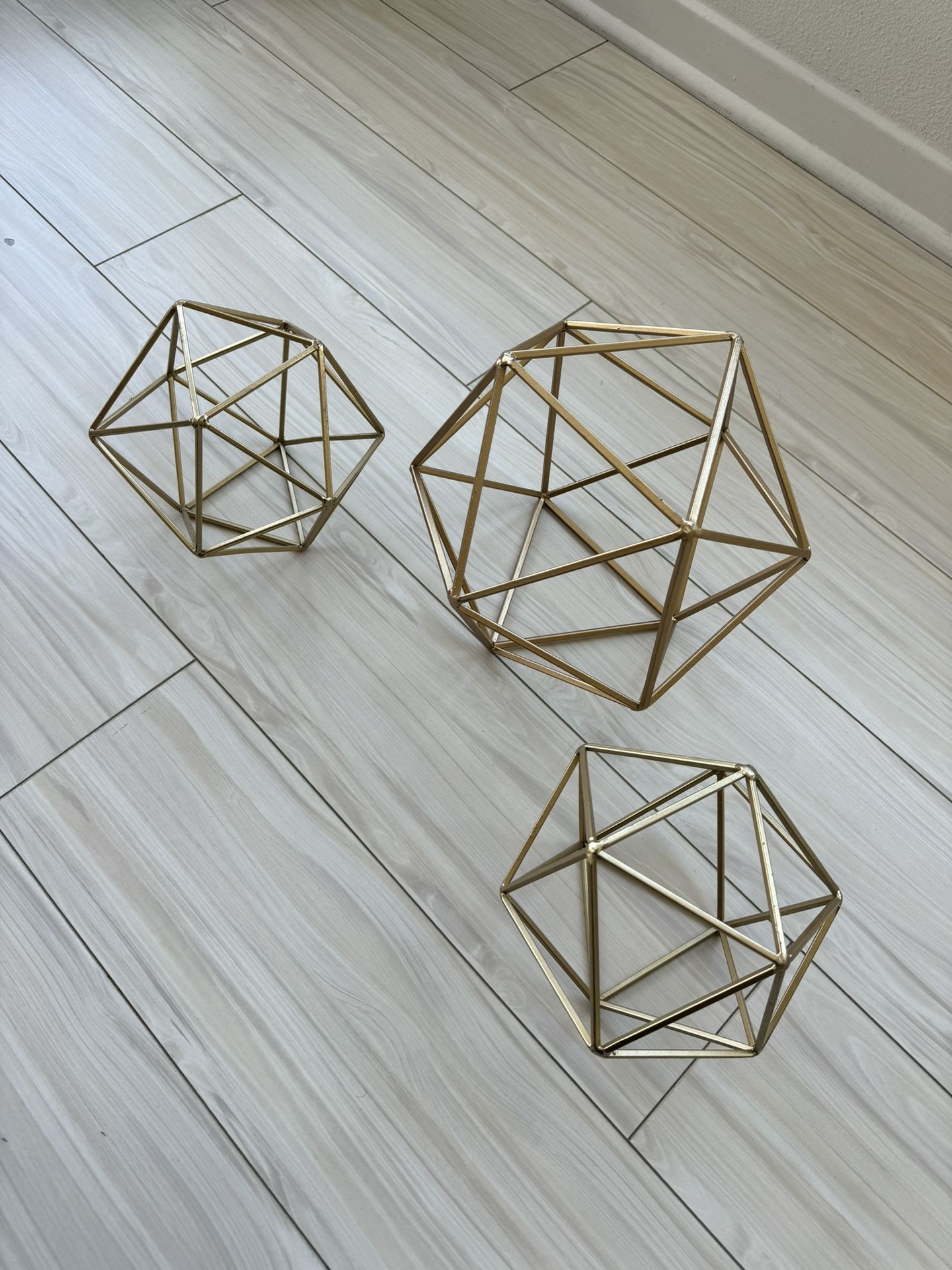 Geometric Home Decor Gold 3-Piece Set