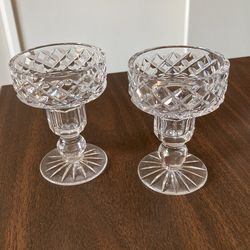 Pair Of Crystal Candlestick Holders