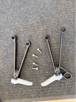 Rear foot pegs for a 2017 BMW S1000R