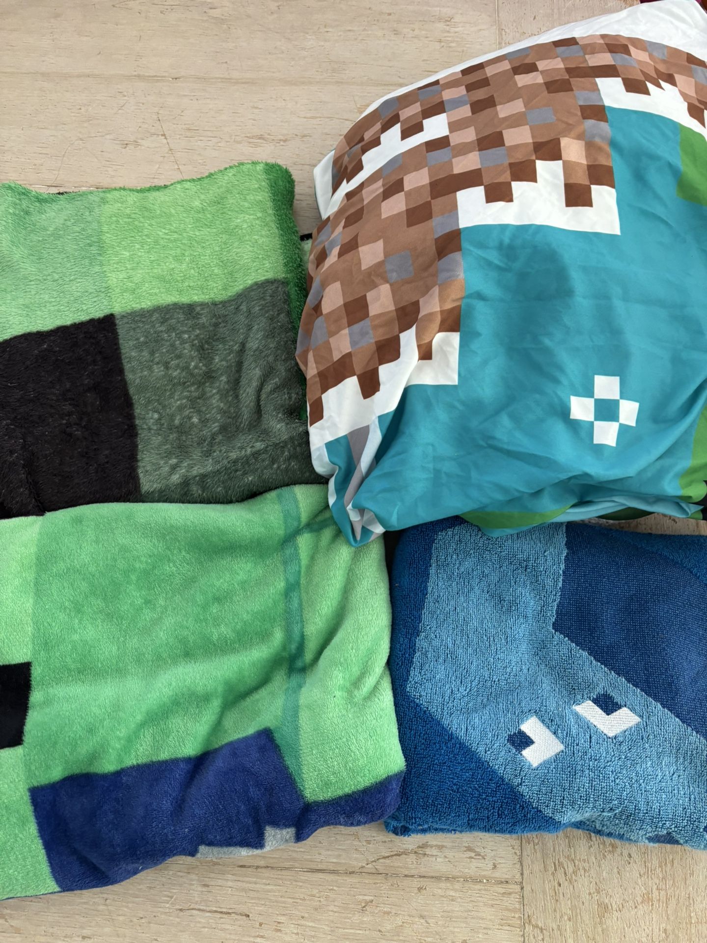 Minecraft And Pokemon Blankets $4 Each