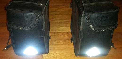 Leather Large Dual Saddle Bags - Excellent Condition