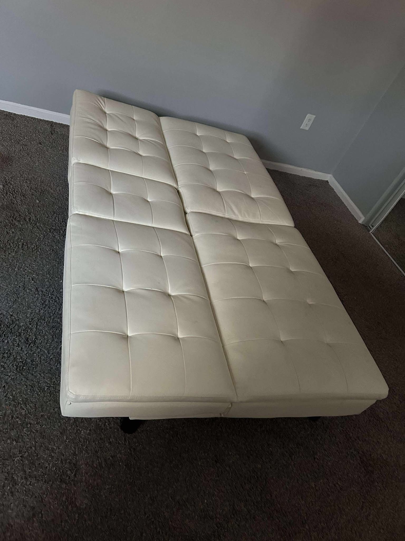 2 White Futon In Good Condition 