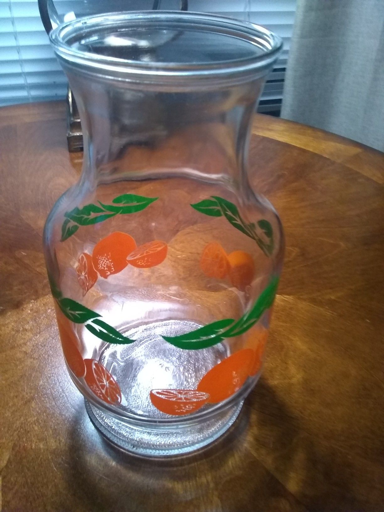 Vintage Anchor Hocking Glass Orange Juice Decanter