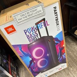Jbl PartyBox 310 Bluetooth Speaker New - Pay $1 today and pay the rest later -